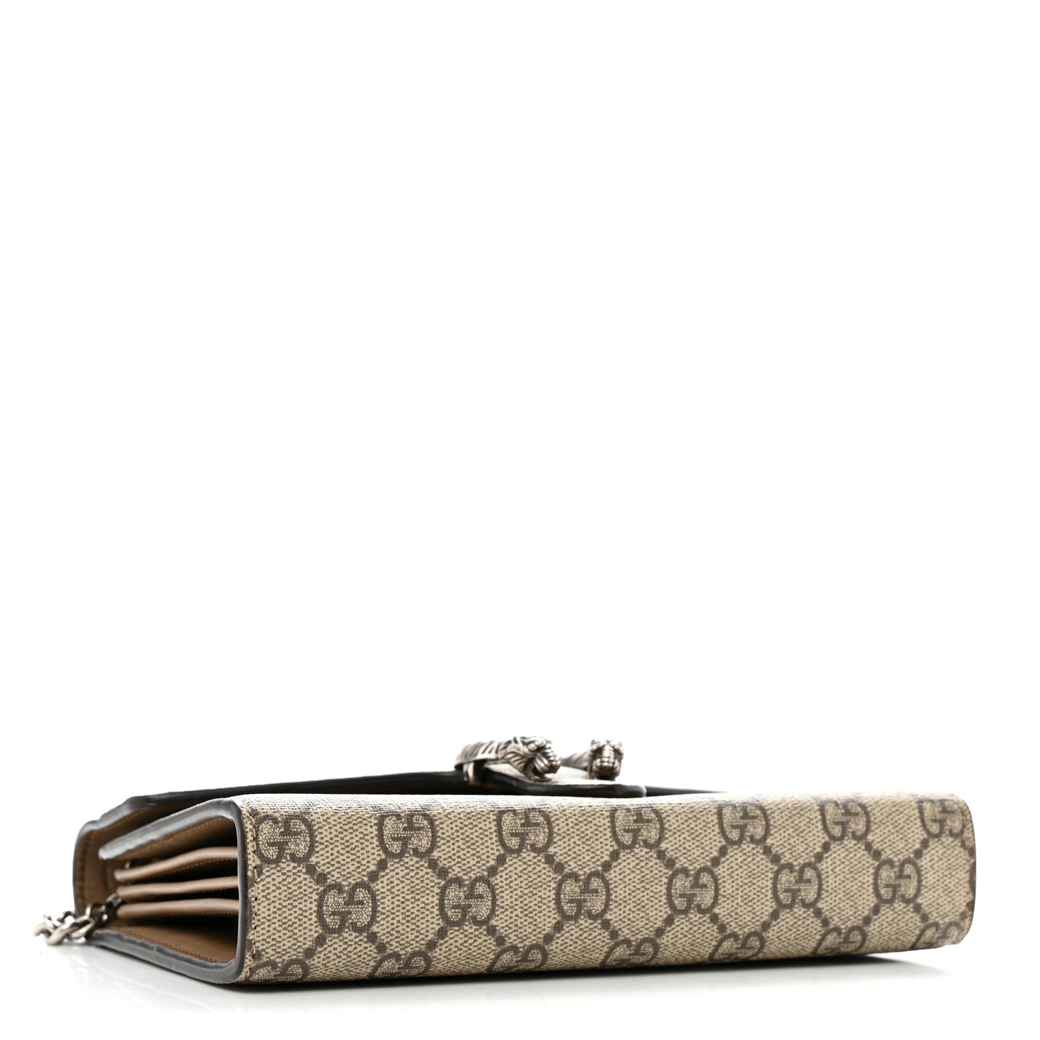 Gucci GG Supreme Monogram Mini Dionysus Chain Wallet Beige Taupe 4 of 13