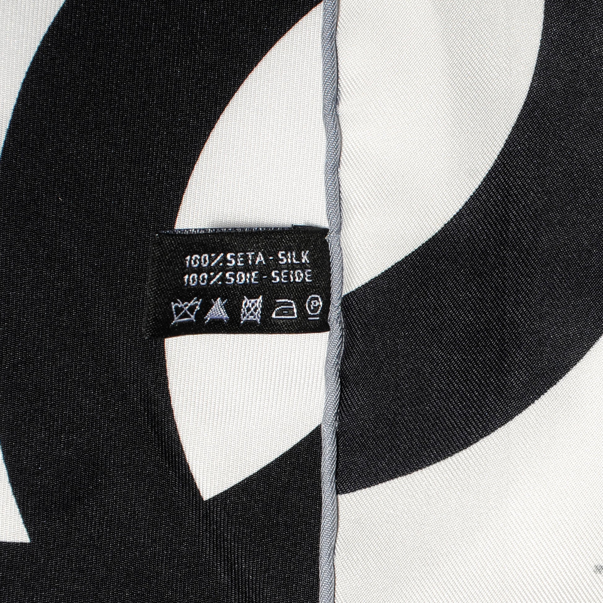 Chanel Silk CC Logo Scarf White 6 of 6