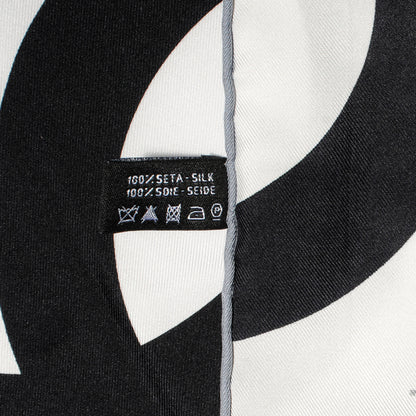 Chanel Silk CC Logo Scarf White 6 of 6