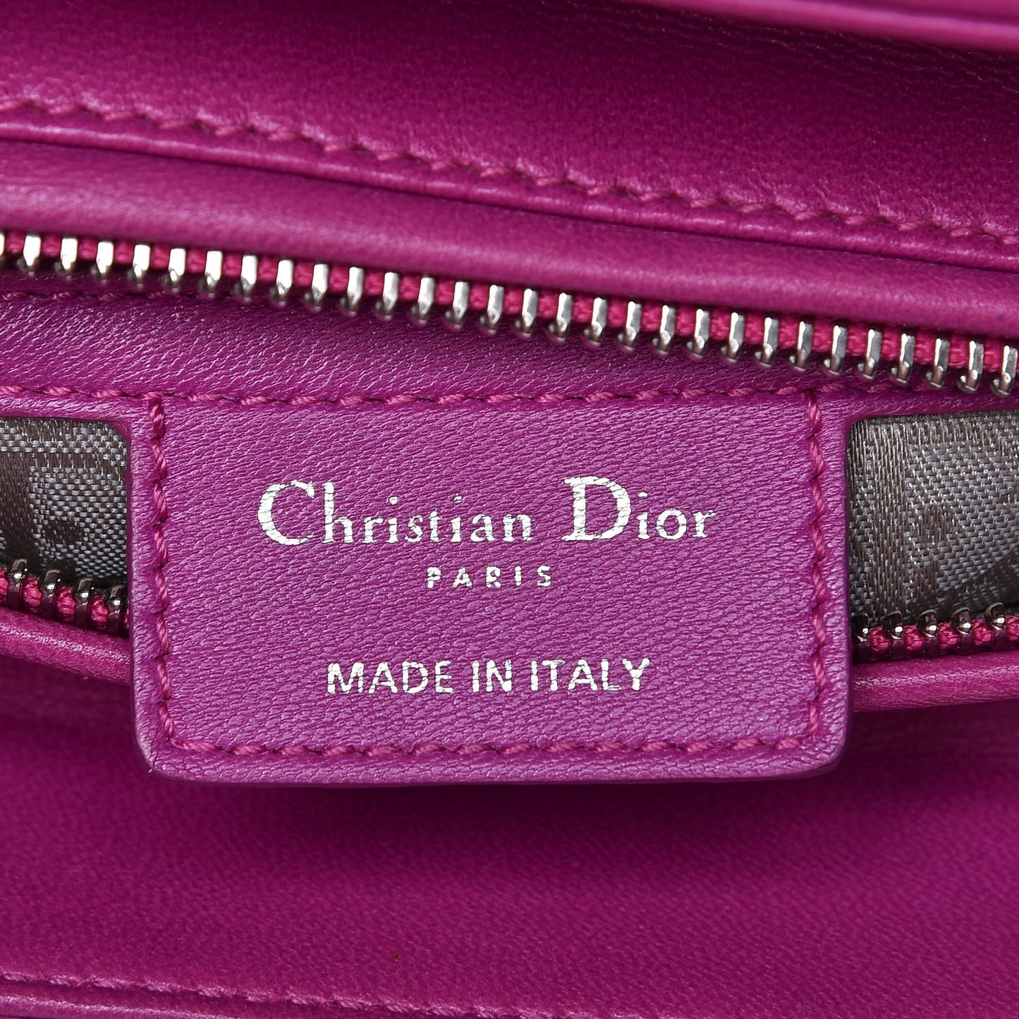 Lambskin Cannage Medium Lady Dior Pink