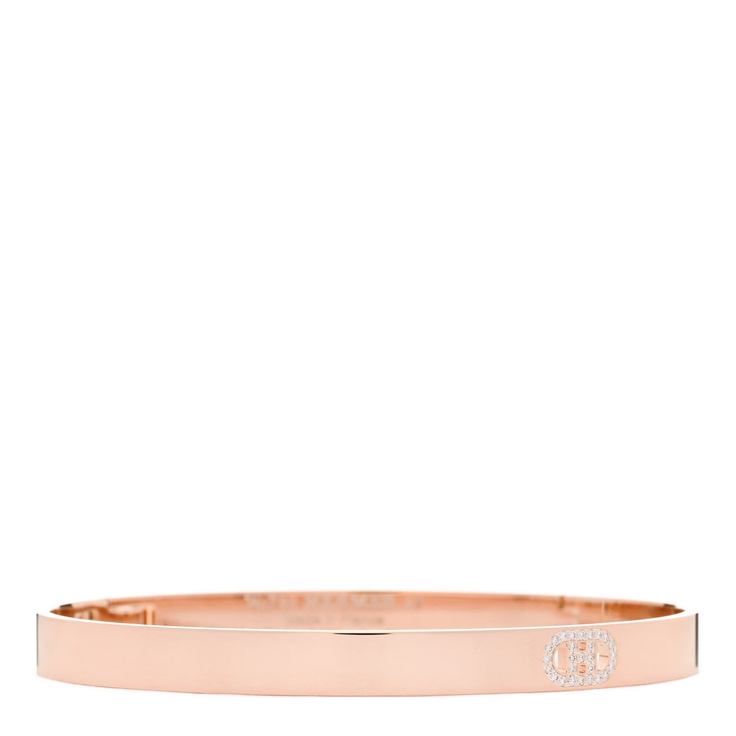 18K Rose Gold Diamond PM H D'Ancre Bracelet ST