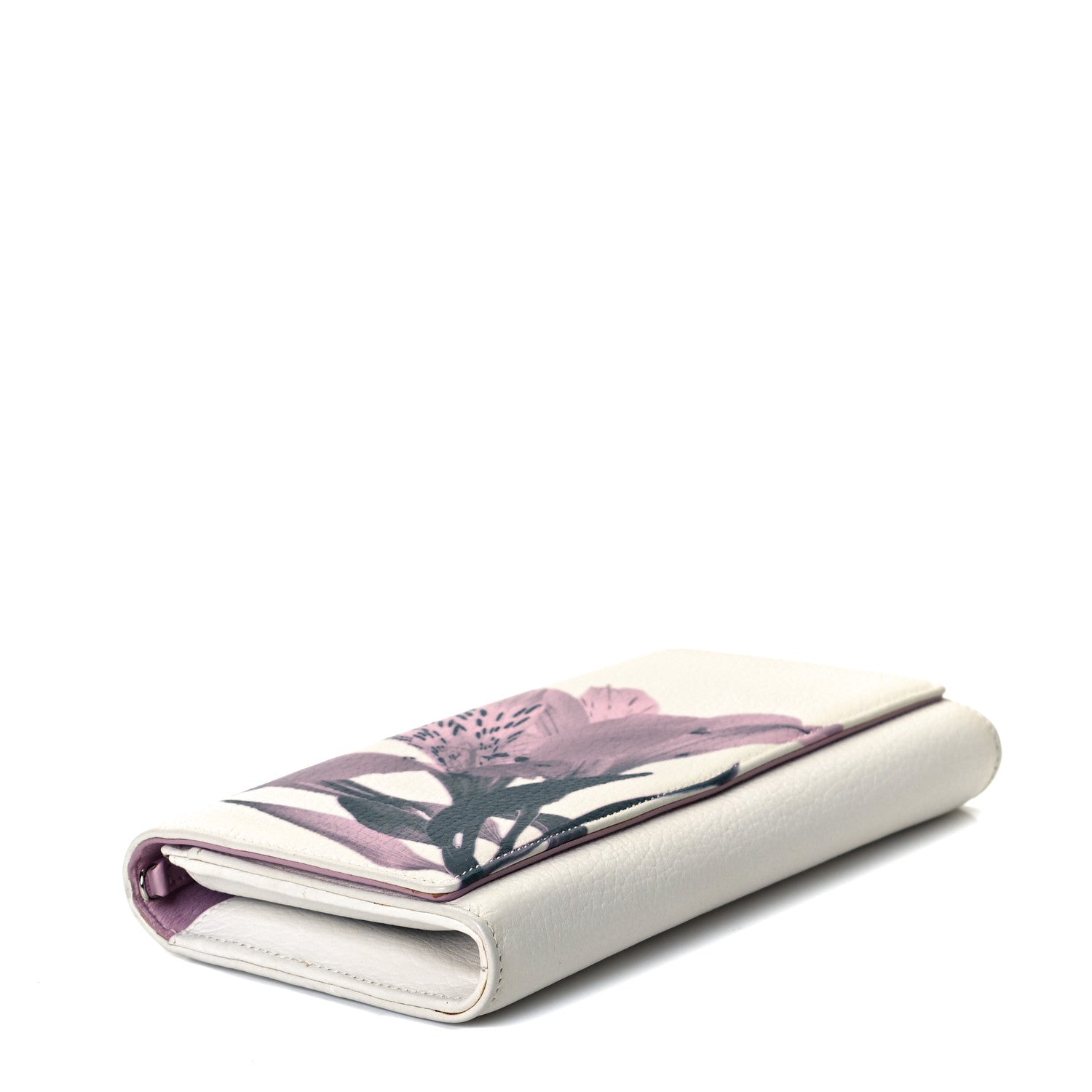 Christian Dior Calfskin Cosmos Flower Rendez-vous Chain Wallet White 3 of 7