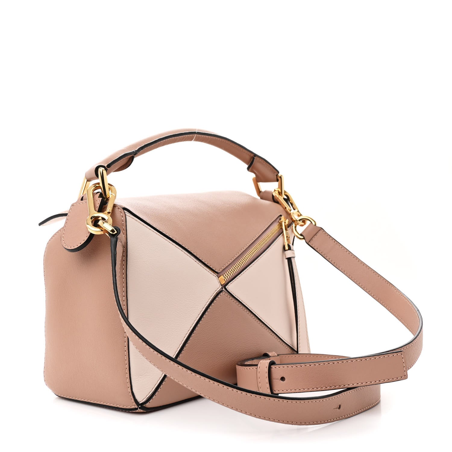 Loewe Calfskin Suede Small Puzzle Bag Blush 3 of 12
