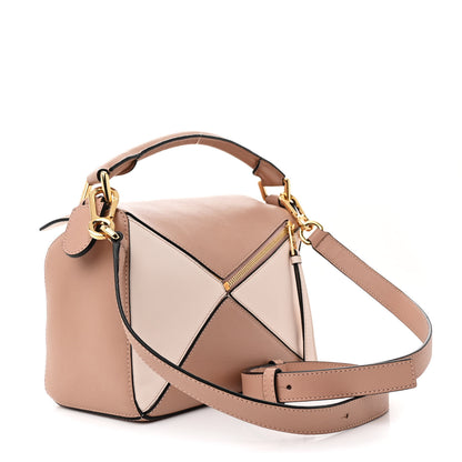 Loewe Calfskin Suede Small Puzzle Bag Blush 3 of 12