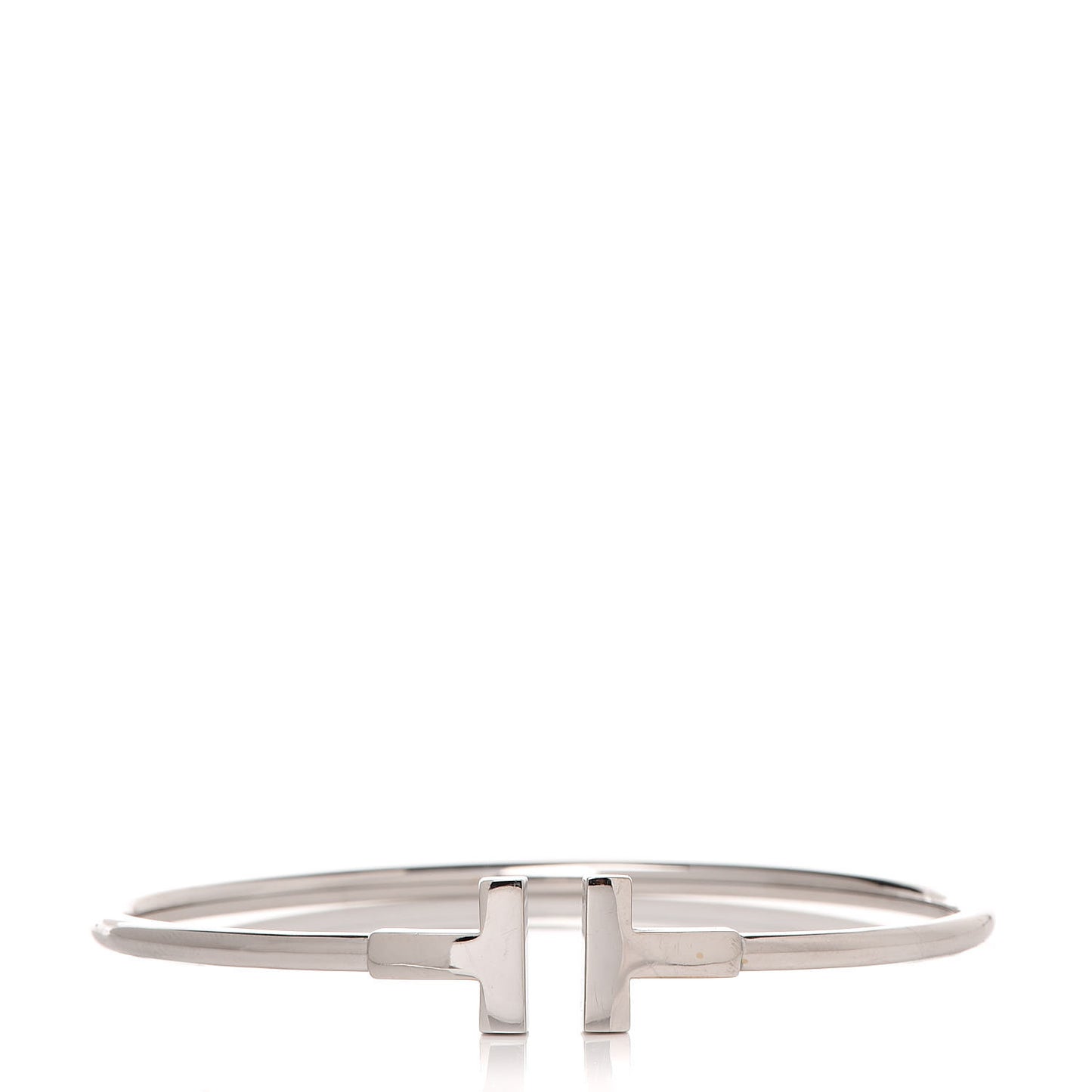 18K White Gold T Wire Bracelet