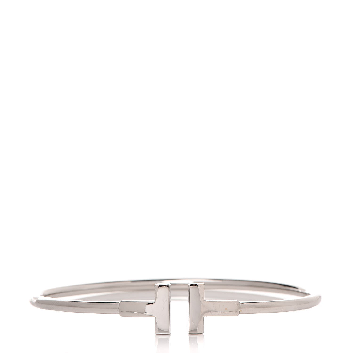 Tiffany 18K White Gold T Wire Bracelet 1 of 5