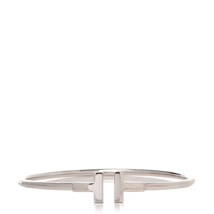 Tiffany 18K White Gold T Wire Bracelet 1 of 5