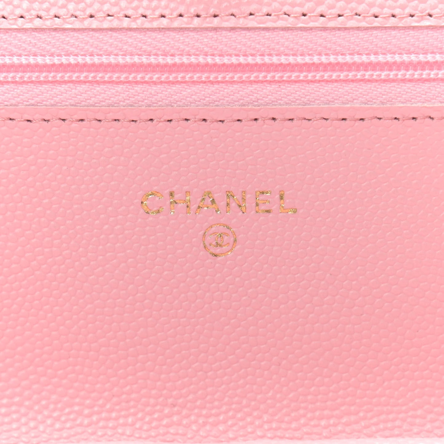 Caviar Quilted Wallet On Chain WOC Light Pink