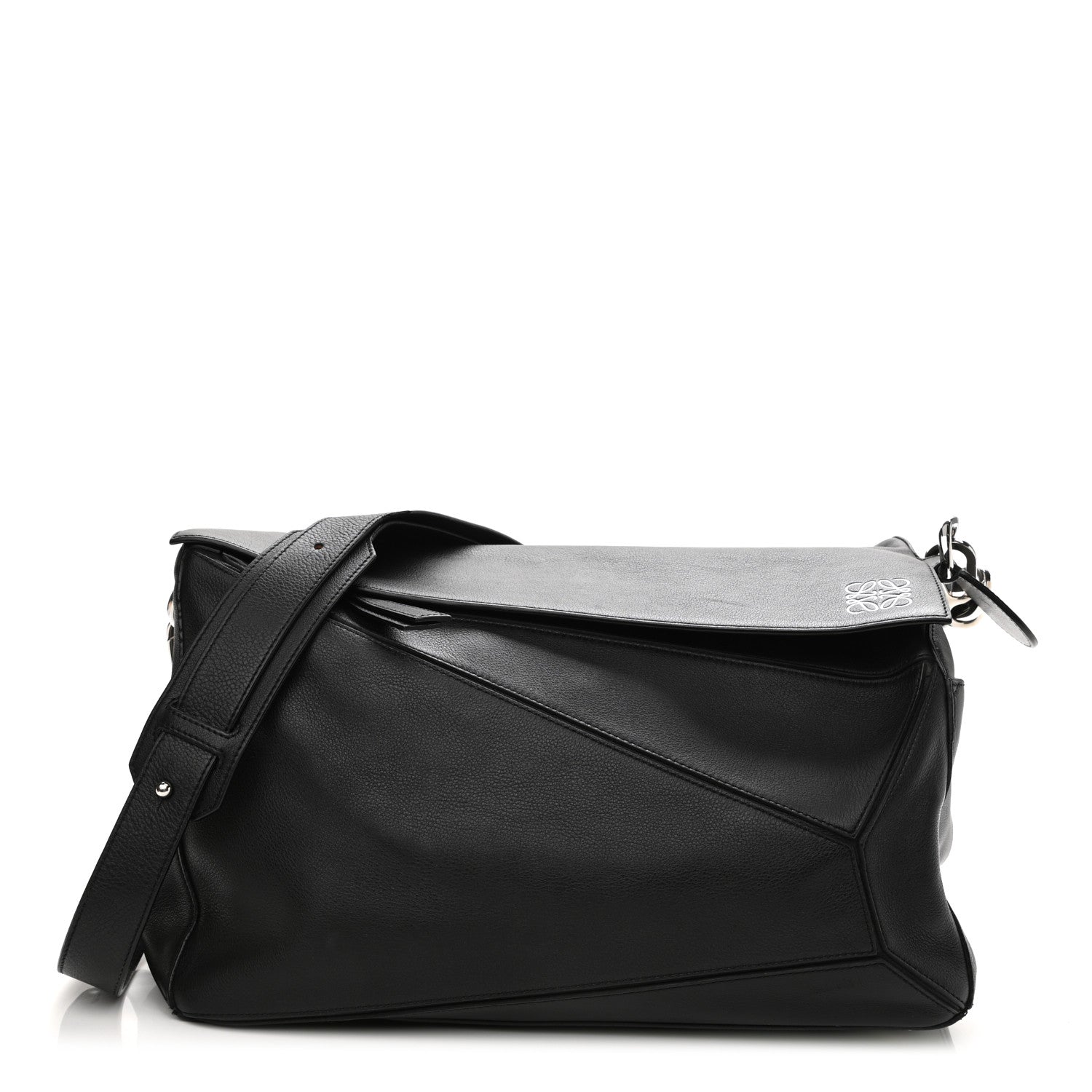 Loewe Calfskin XL Zipper Puzzle Bag Black 1 of 13