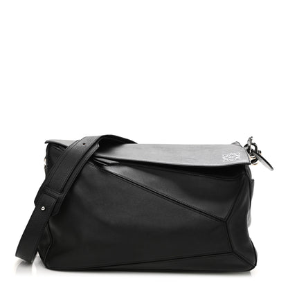 Loewe Calfskin XL Zipper Puzzle Bag Black 1 of 13