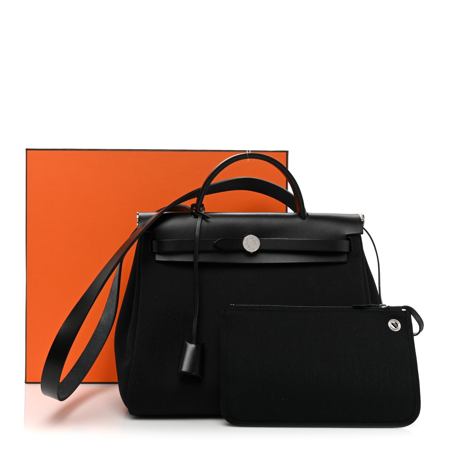Hermes Military Toile Vache Hunter Herbag Zip PM 31 Black 11 of 11