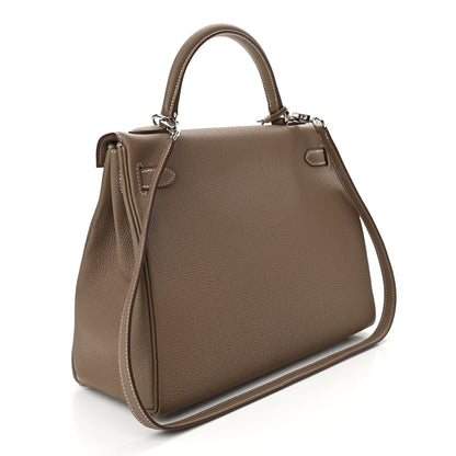 Hermes Togo Kelly Retourne 32 Etoupe 3 of 11