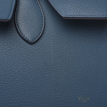 Celine Crisped Calfskin Small Tie Knot Tote Metallic Blue 12 of 16