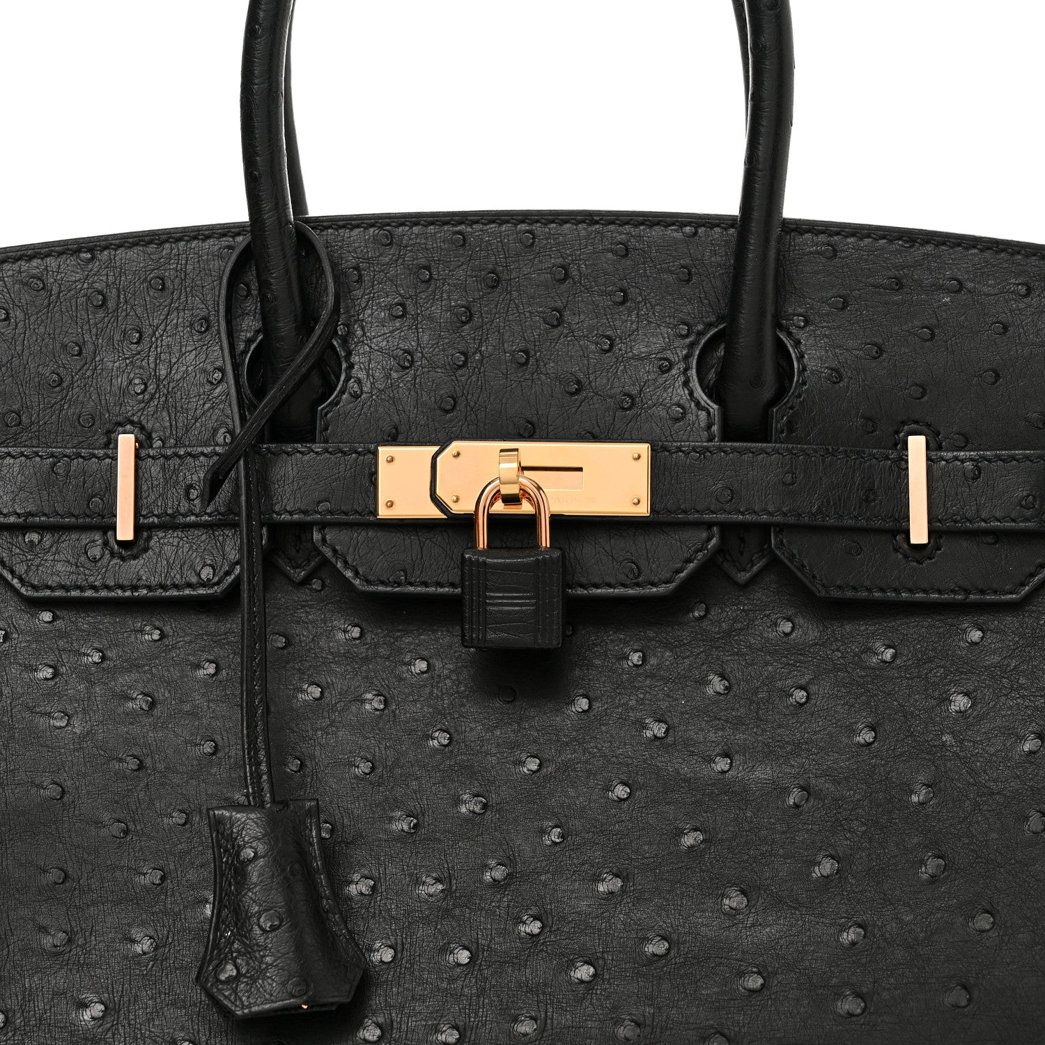 Hermes Ostrich Birkin 30 Black 8 of 16