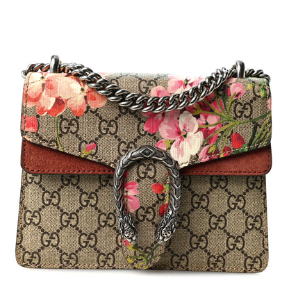 Gucci GG Supreme Monogram Blooms Mini Dionysus Shoulder Bag Beige Multicolor Dry Rose 1 of 11