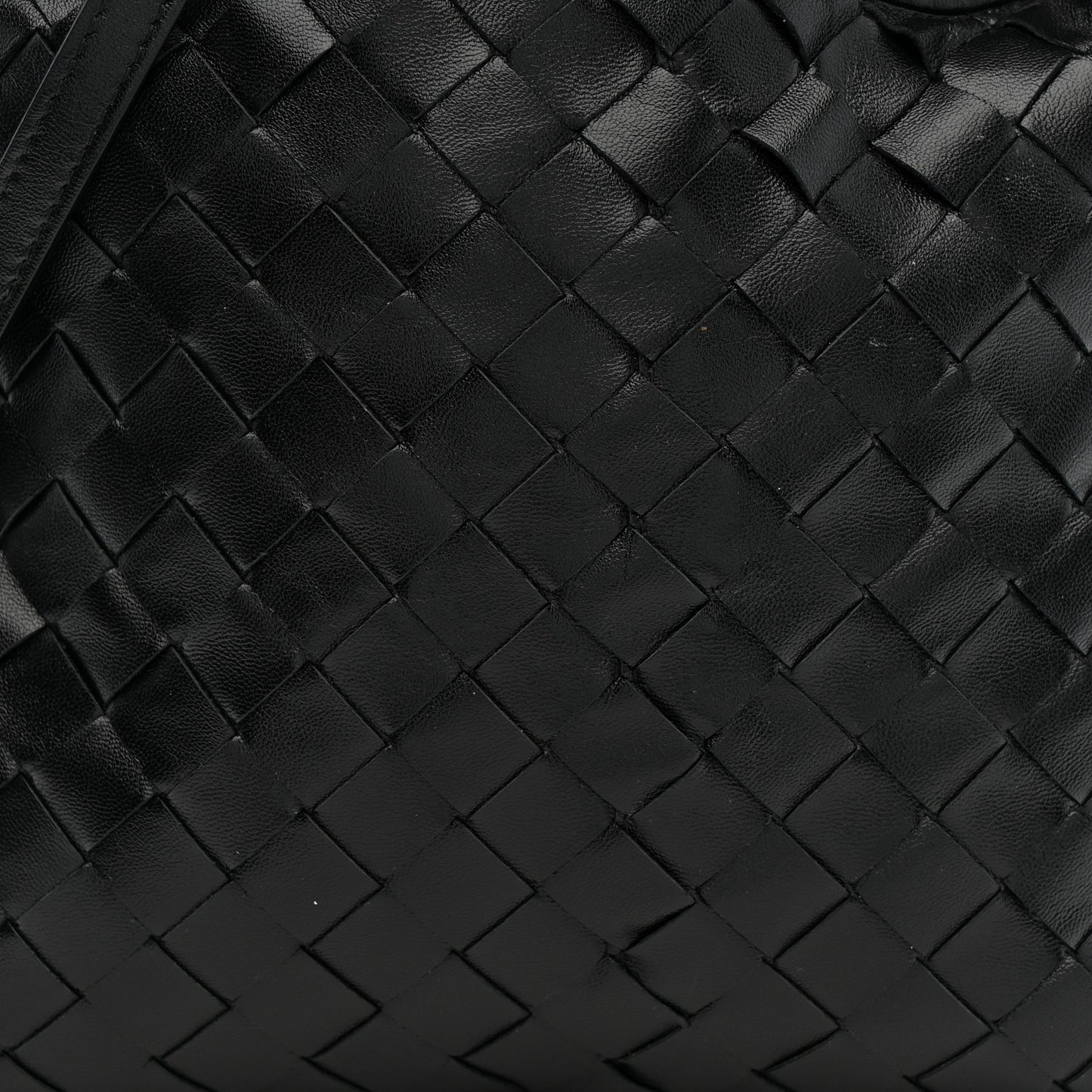 Calfskin Intrecciato Mini Hop Black