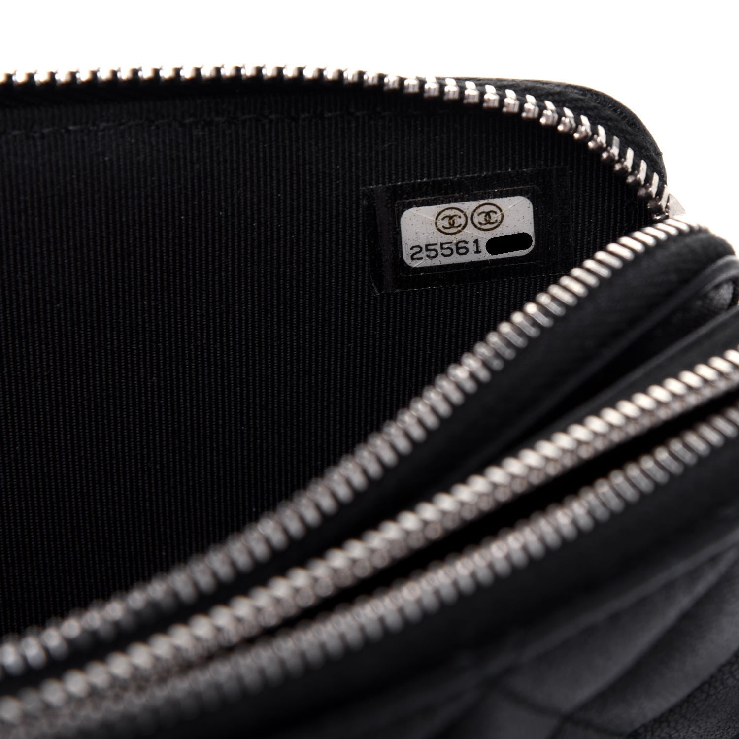 Chanel Goatskin Quilted CC Box Clutch With Chain Black 9 of 13