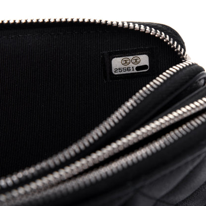 Chanel Goatskin Quilted CC Box Clutch With Chain Black 9 of 13