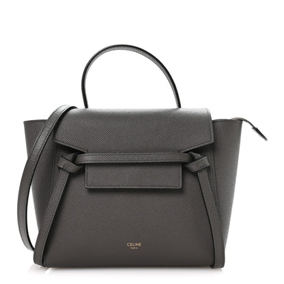 Celine Grained Calfskin Nano Belt Bag Grey 1 of 12