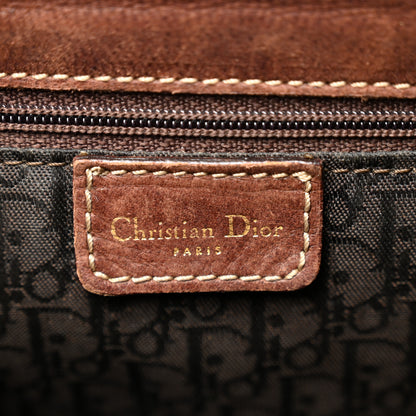 Christian Dior Canvas Calfskin Saddle Bowler Natural Brown 6 of 17