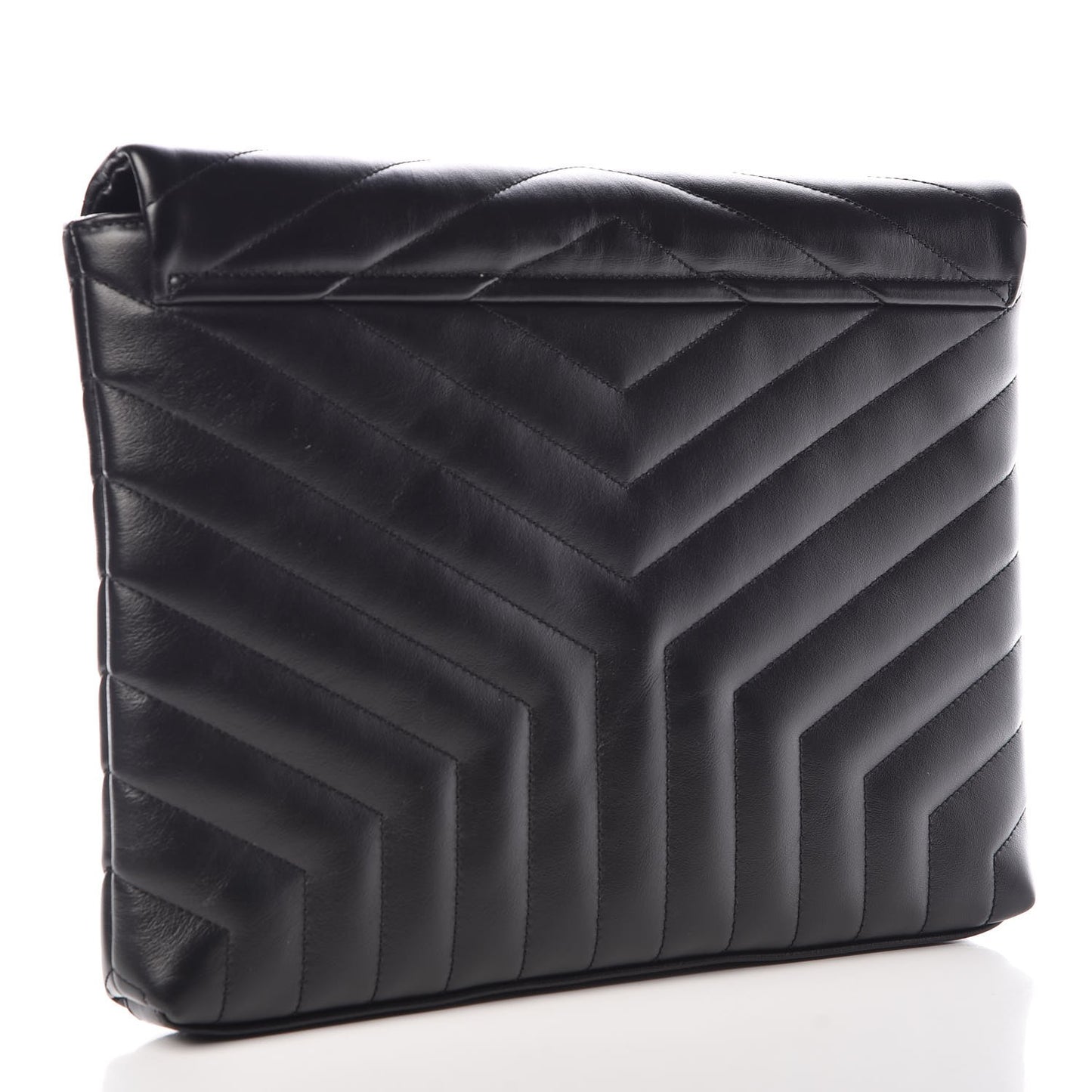 Calfskin Y Quilted Monogram Loulou Document Holder Black