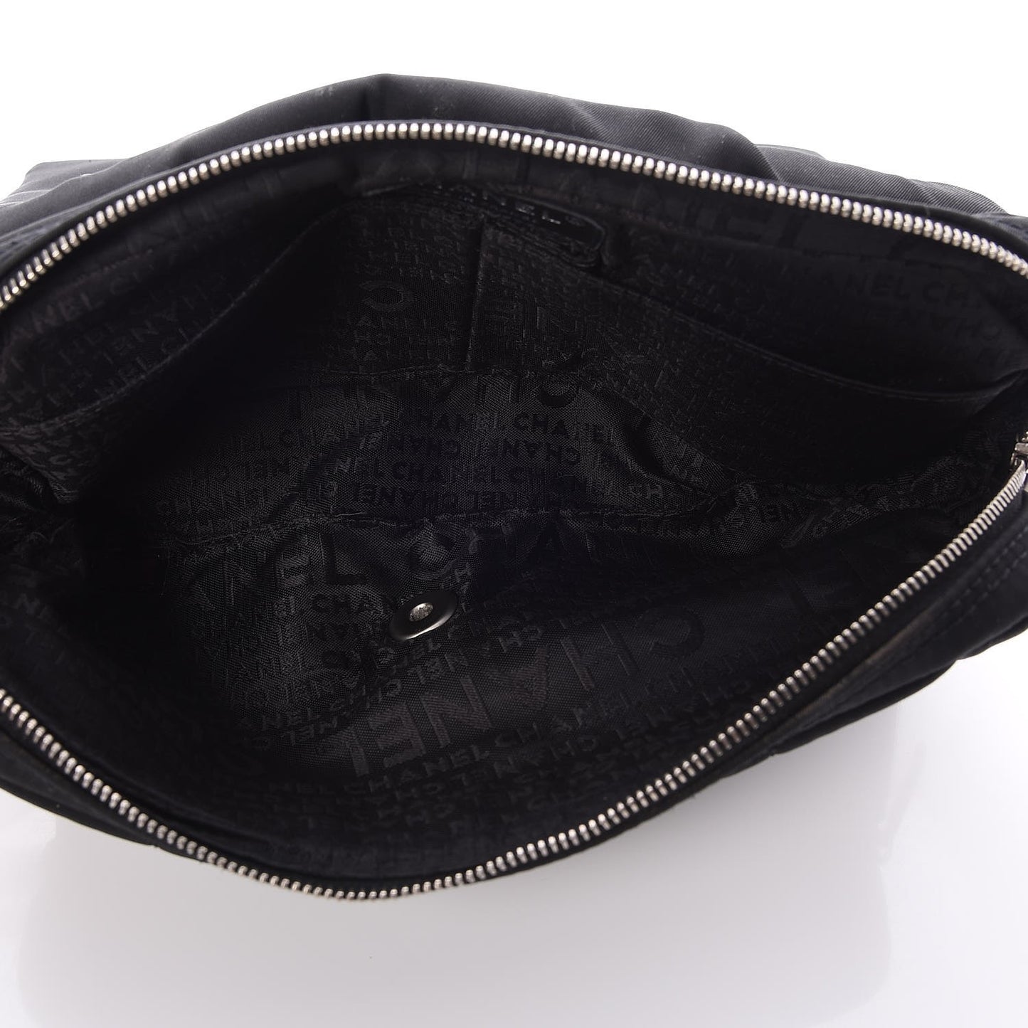 Nylon Square Quilted Flap Black