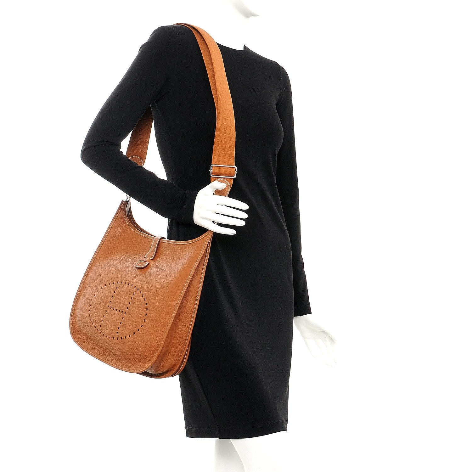 Hermes Taurillon Clemence Evelyne III GM Gold 2 of 7