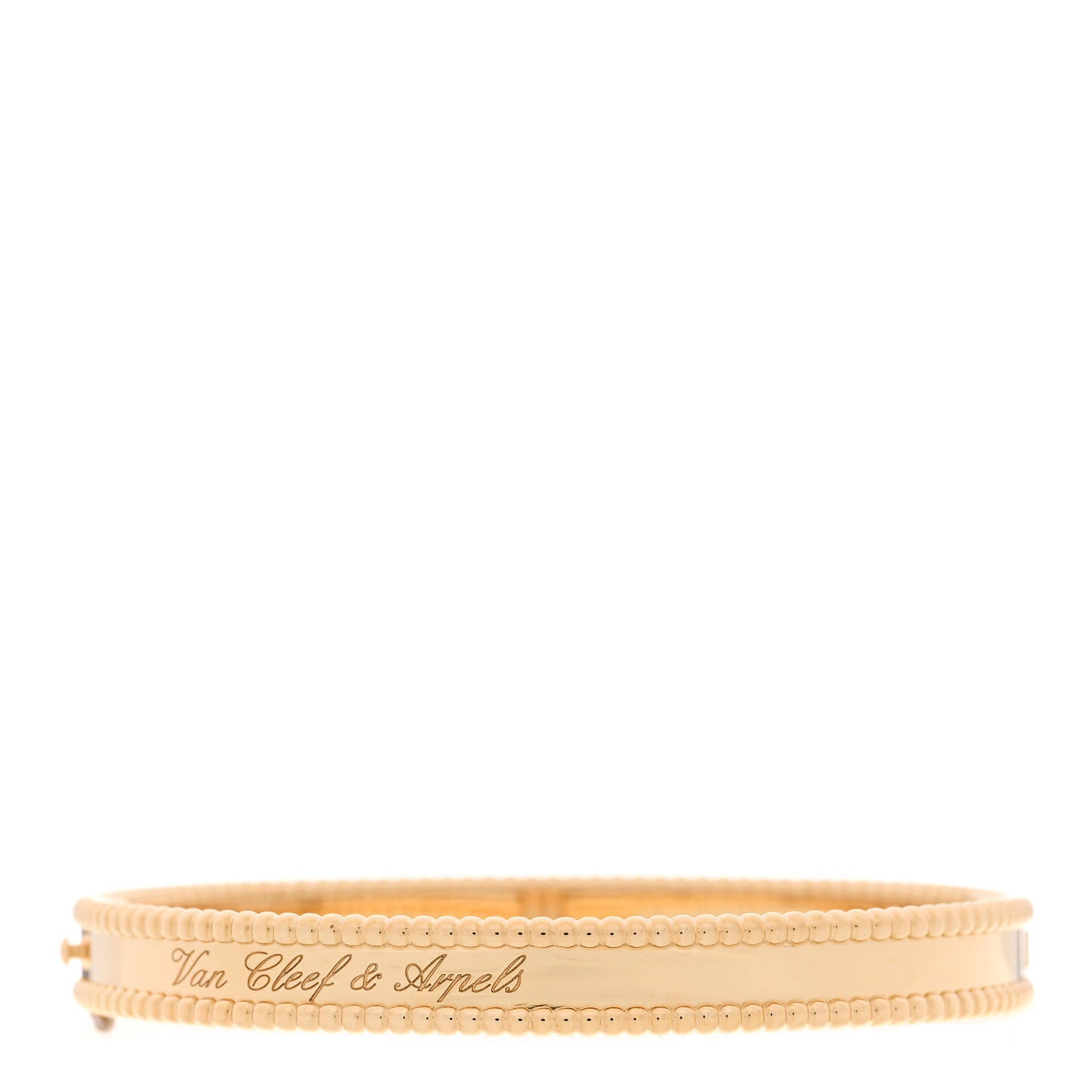 18K Yellow Gold Perlee Signature Bangle Bracelet L