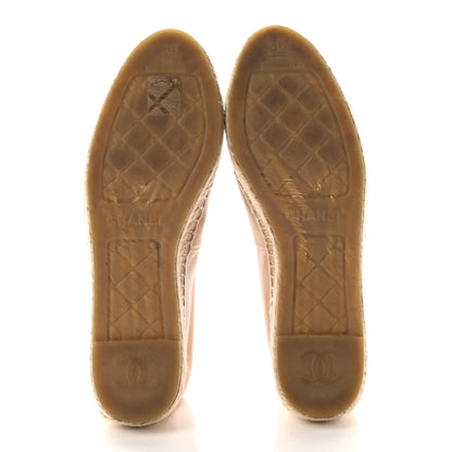Chanel Lambskin CC Espadrilles 36 Beige Black 5 of 12