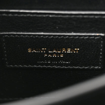 Saint Laurent Grain de Poudre Mini Classic Monogram Cassandra Top Handle Black 6 of 10