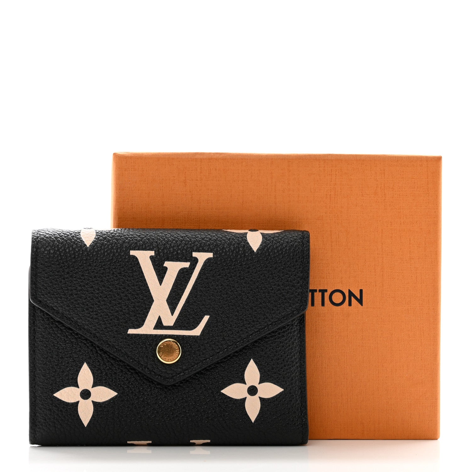 Louis Vuitton Empreinte Monogram Giant Victorine Wallet Black Beige 7 of 7
