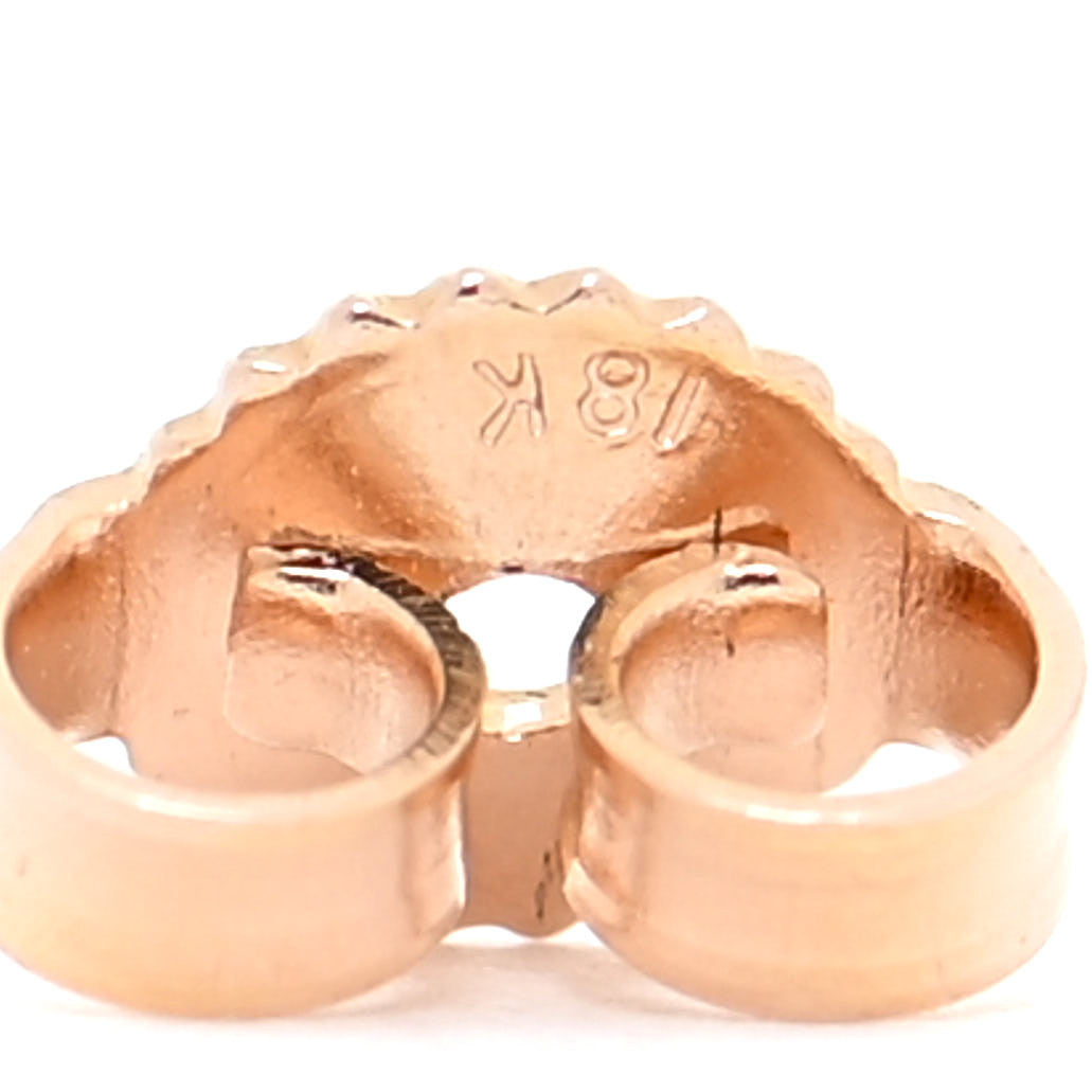 Roberto Coin 18K Rose Gold Diamond .37ctw Inside Out Open Hoop Earrings 4 of 6