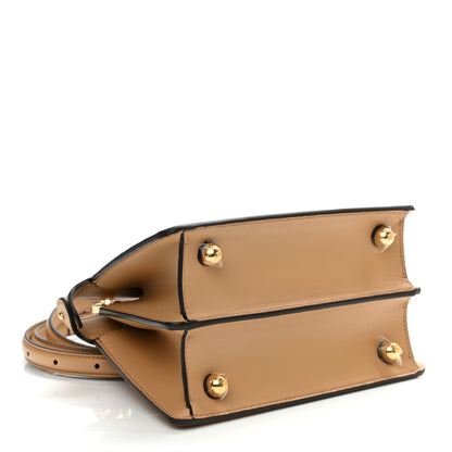 Fendi Shiny Nappa Petite Peekaboo I SEE U Satchel Miele Scuro 4 of 10