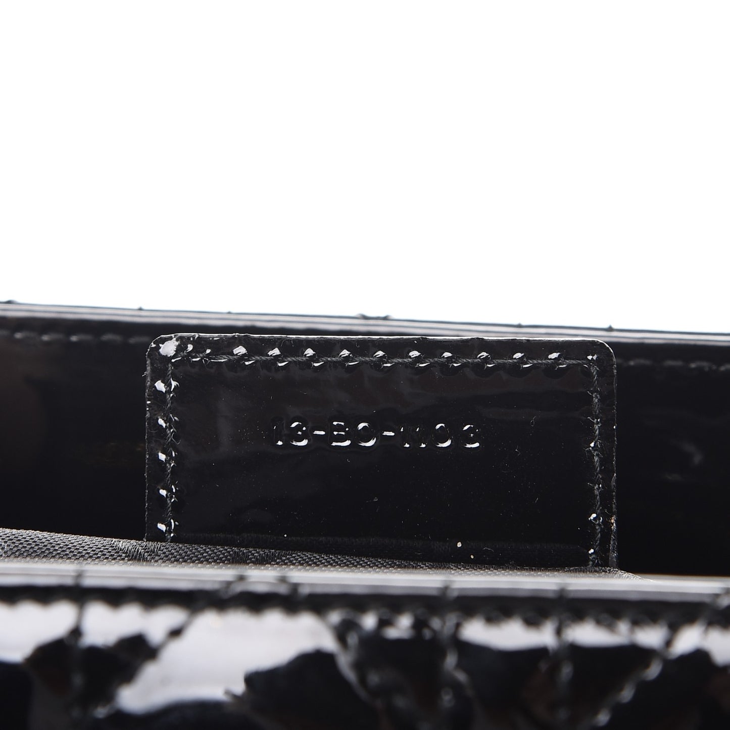 Patent Cannage Large Lady Dior Black