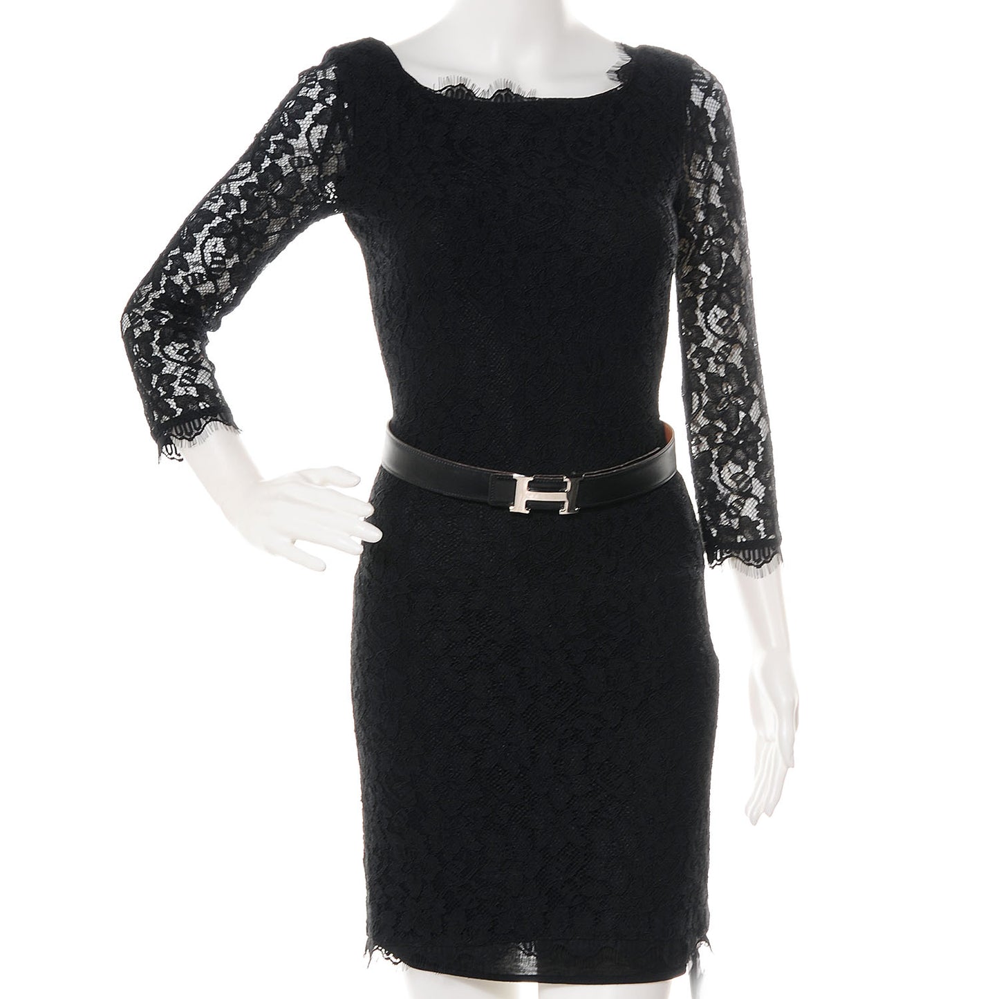 Box Courchevel Reversible Constance 32mm H Belt Noir Gold 75