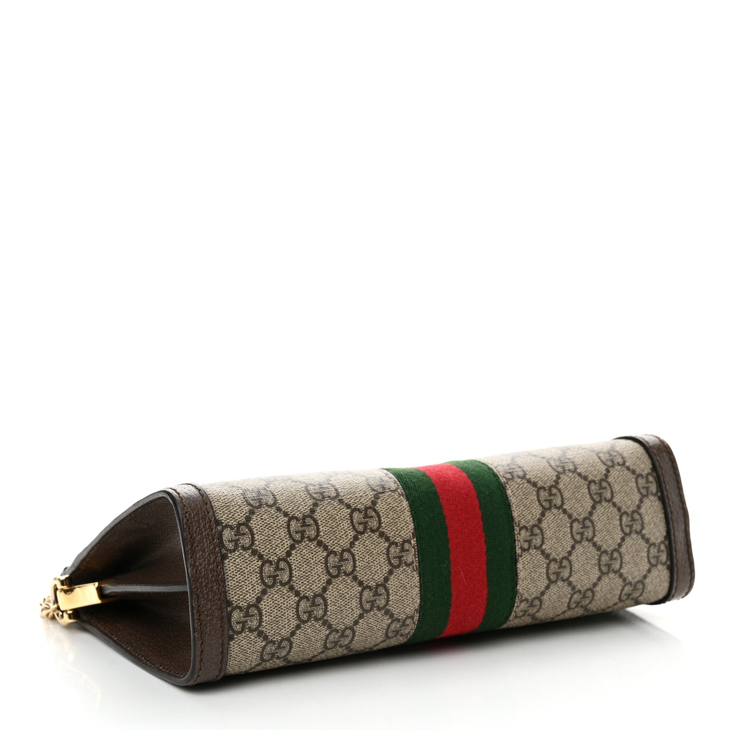 GG Supreme Monogram Web Small Ophidia Chain Shoulder Bag Brown