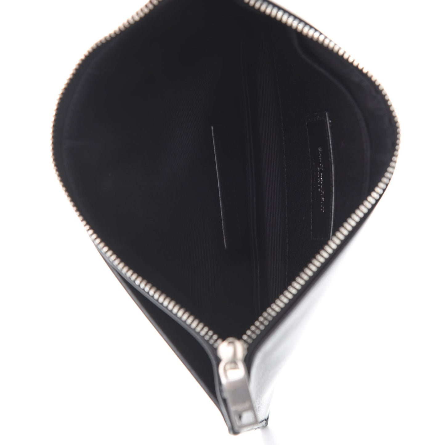 Smooth Calfskin Monogram Zip Bill Pouch Black