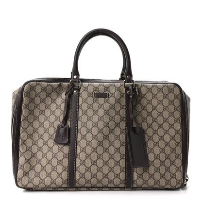 Gucci GG Supreme Monogram Medium Double Handle Briefcase Dark Brown 1 of 10