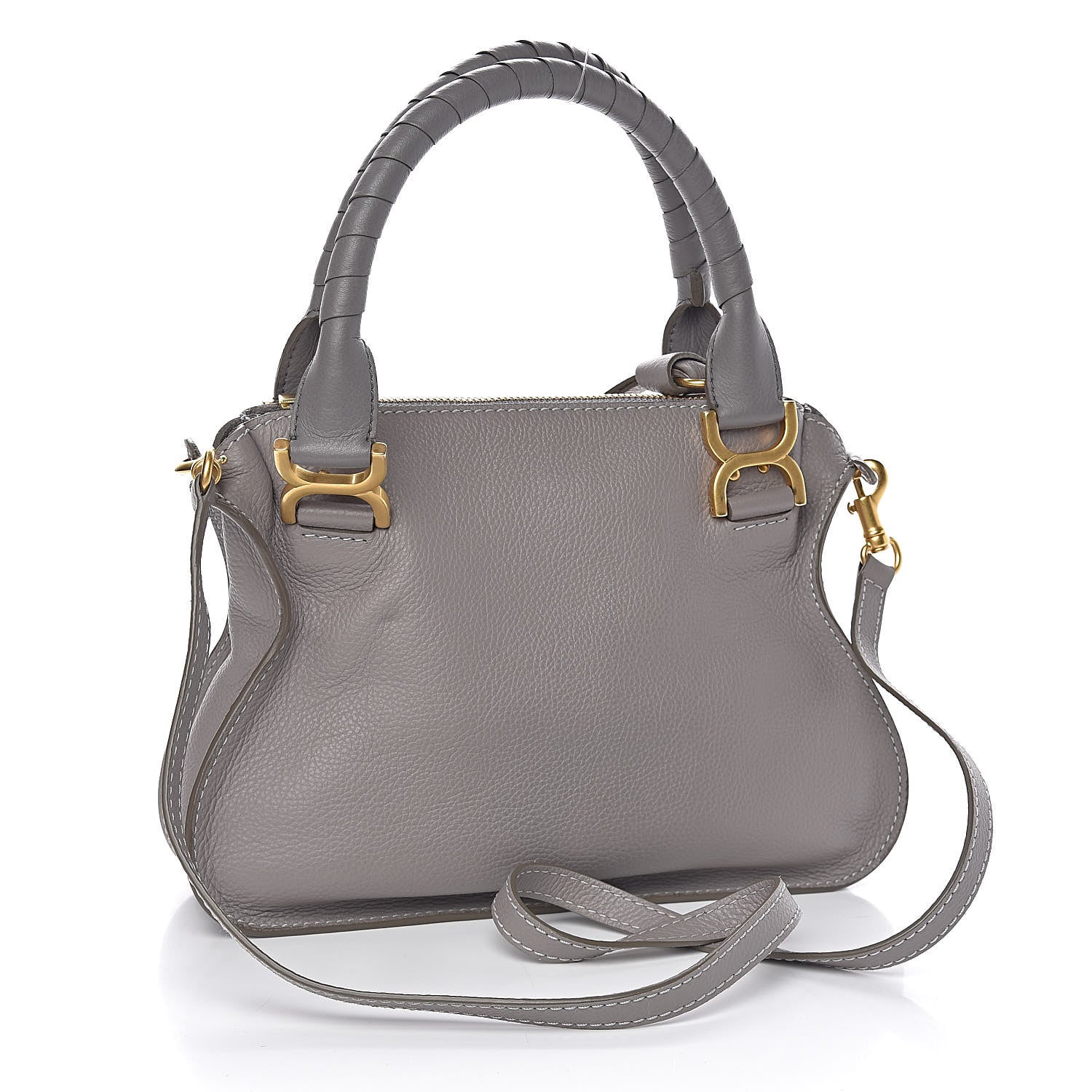 Chloe Calfskin Small Marcie Satchel Cashmere Grey 4 of 12
