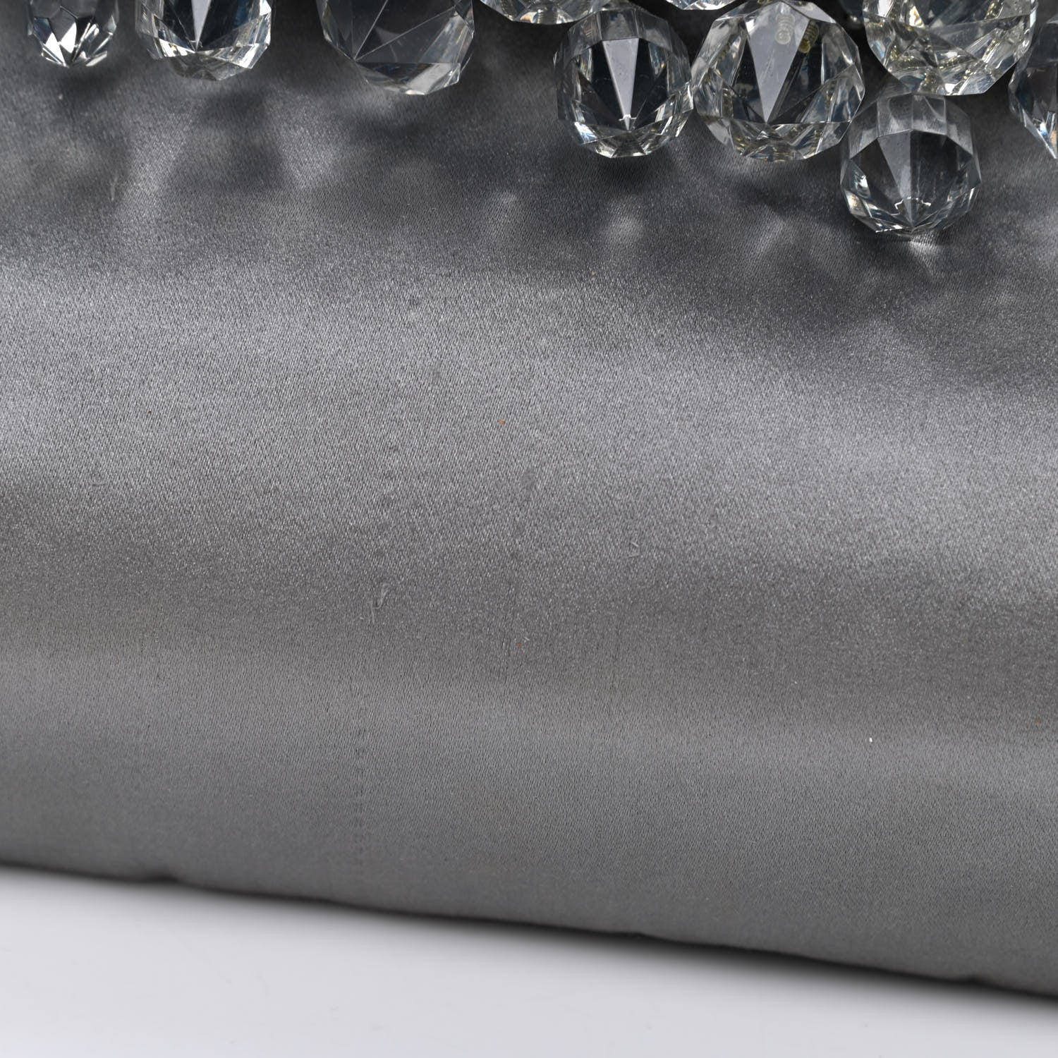Prada Satin Crystal Clutch Grafite 12 of 13