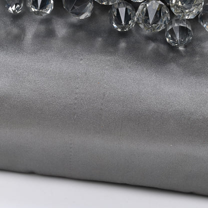 Prada Satin Crystal Clutch Grafite 12 of 13
