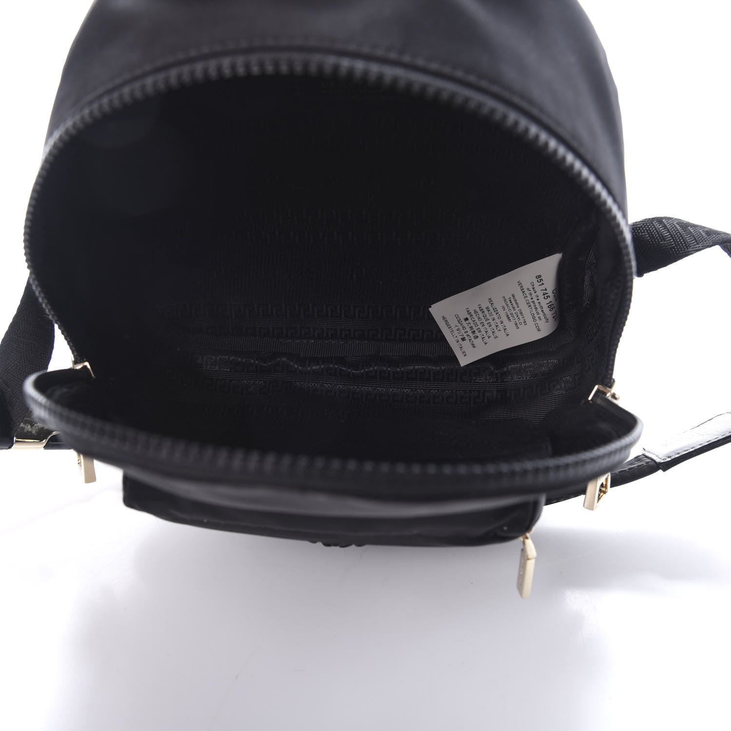 Versace Nylon Mini Palazzo Backpack Black 4 of 8