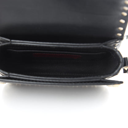 Valentino Garavani Vitello Rockstud Flap Crossbody Bag Black 5 of 17