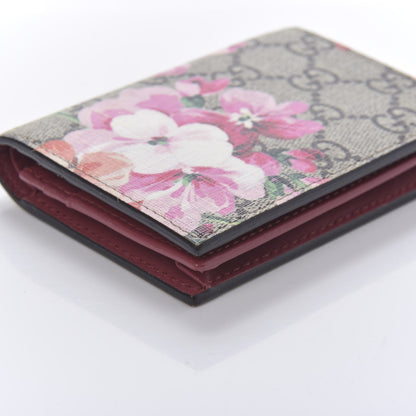 Gucci GG Supreme Monogram Blooms Card Case Beige Multicolor Dry Rose 6 of 10