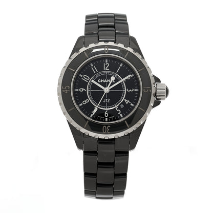 Chanel Stainless Steel Ceramic 33mm J12 Quartz Watch Black 1 of 5