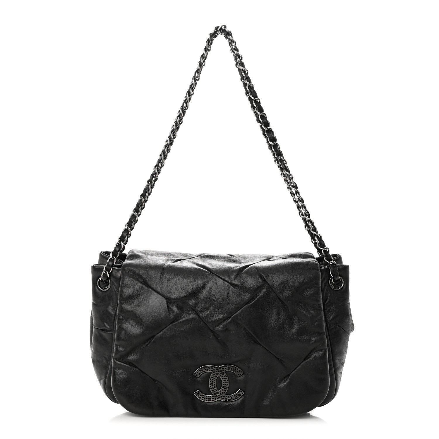 Chanel Iridescent Calfskin Glint Accordion Flap Black 1 of 19