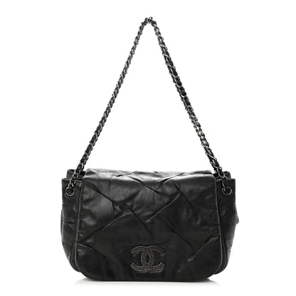 Chanel Iridescent Calfskin Glint Accordion Flap Black 1 of 19