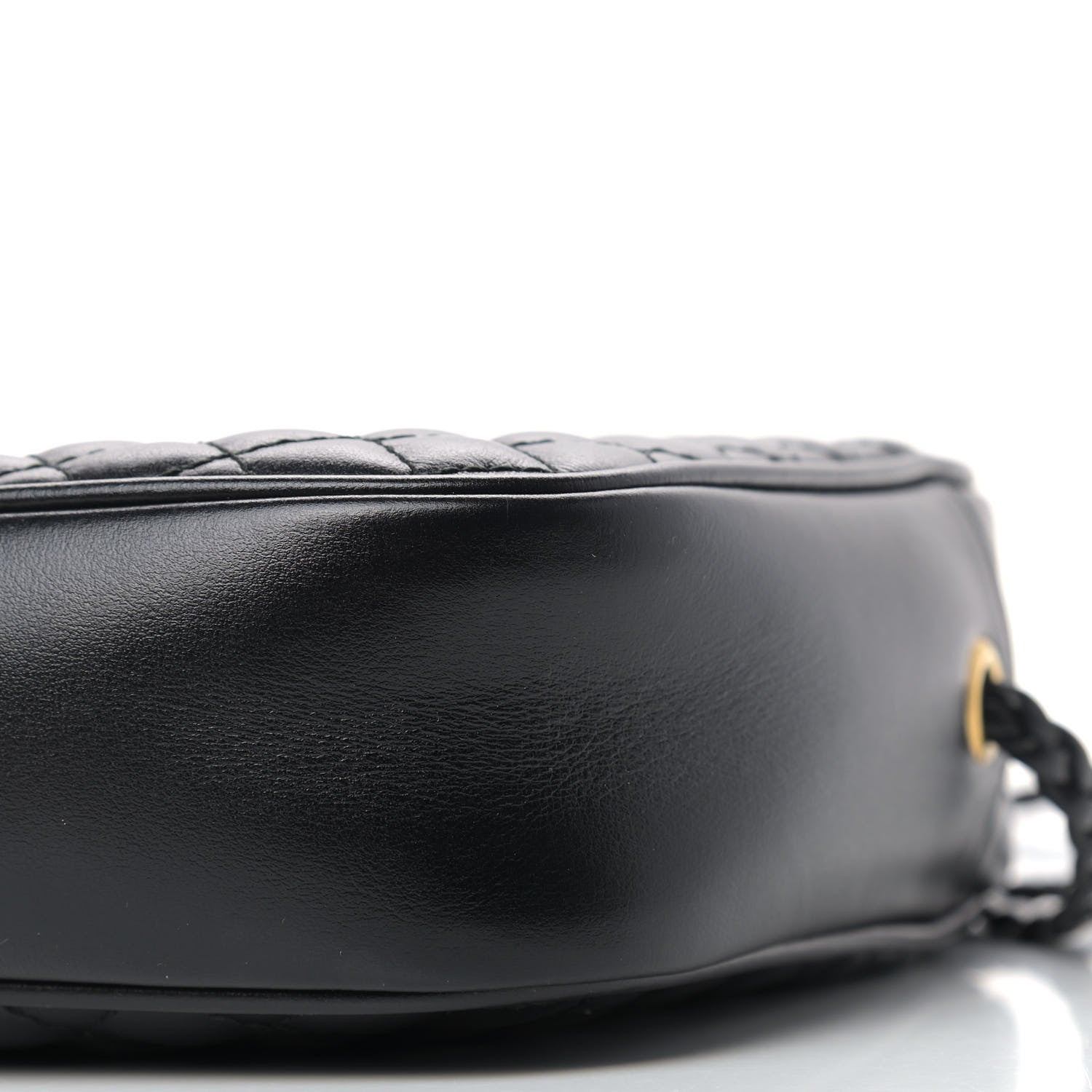 Gucci Calfskin Web Trapuntata Small GG Shoulder Bag Black 10 of 10