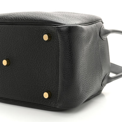 Hermes Taurillon Clemence Lindy 26 Black 10 of 10