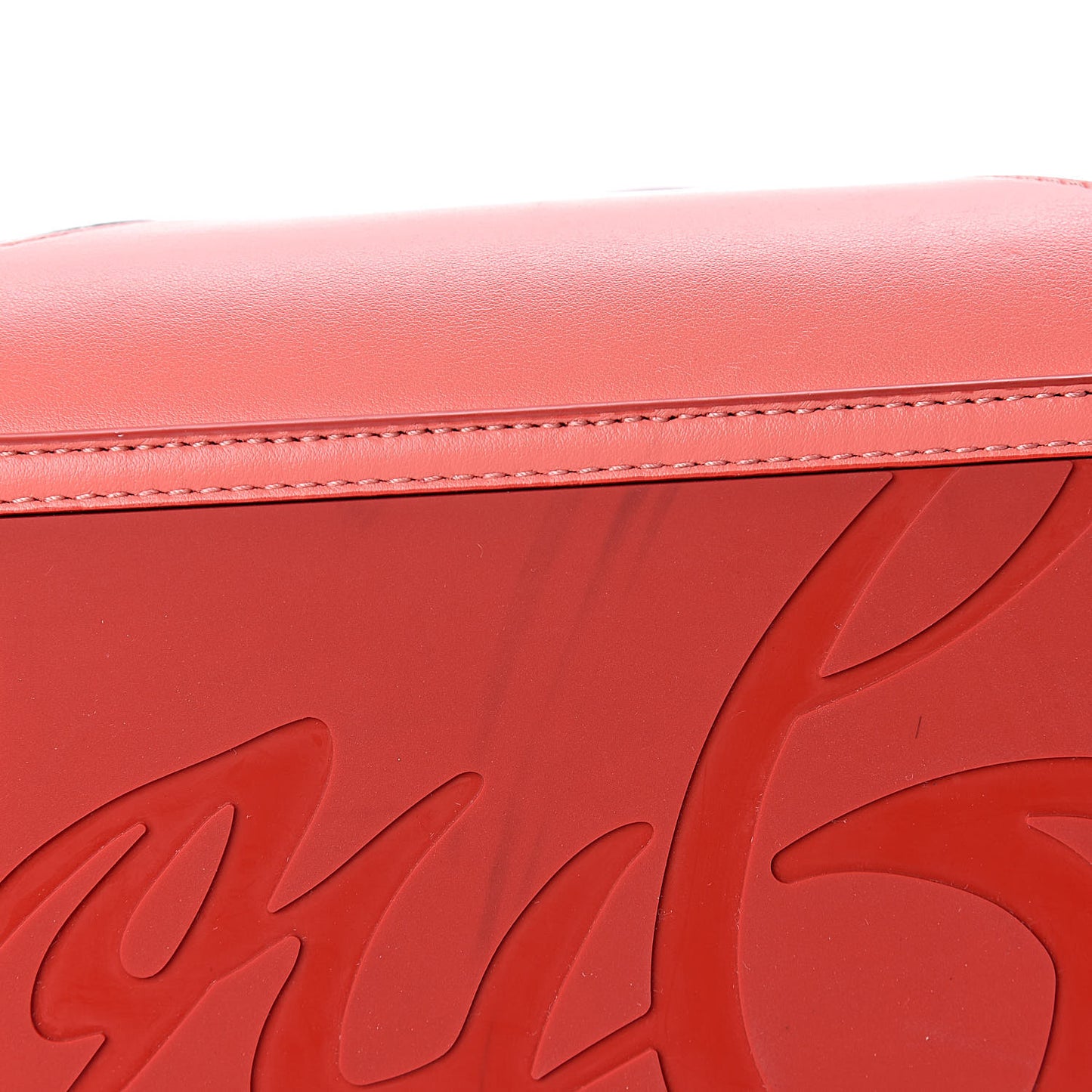 Calfskin PVC Love Spikes East West Cabata Tote Red